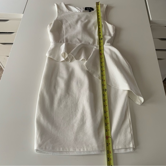 Lulus white here and vow ruffled bodycon dress size small - Picture 9 of 10